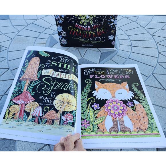 Chalk-Style Holiday & Nature Coloring Book Paperback Bundle - Picture 6 of 8
